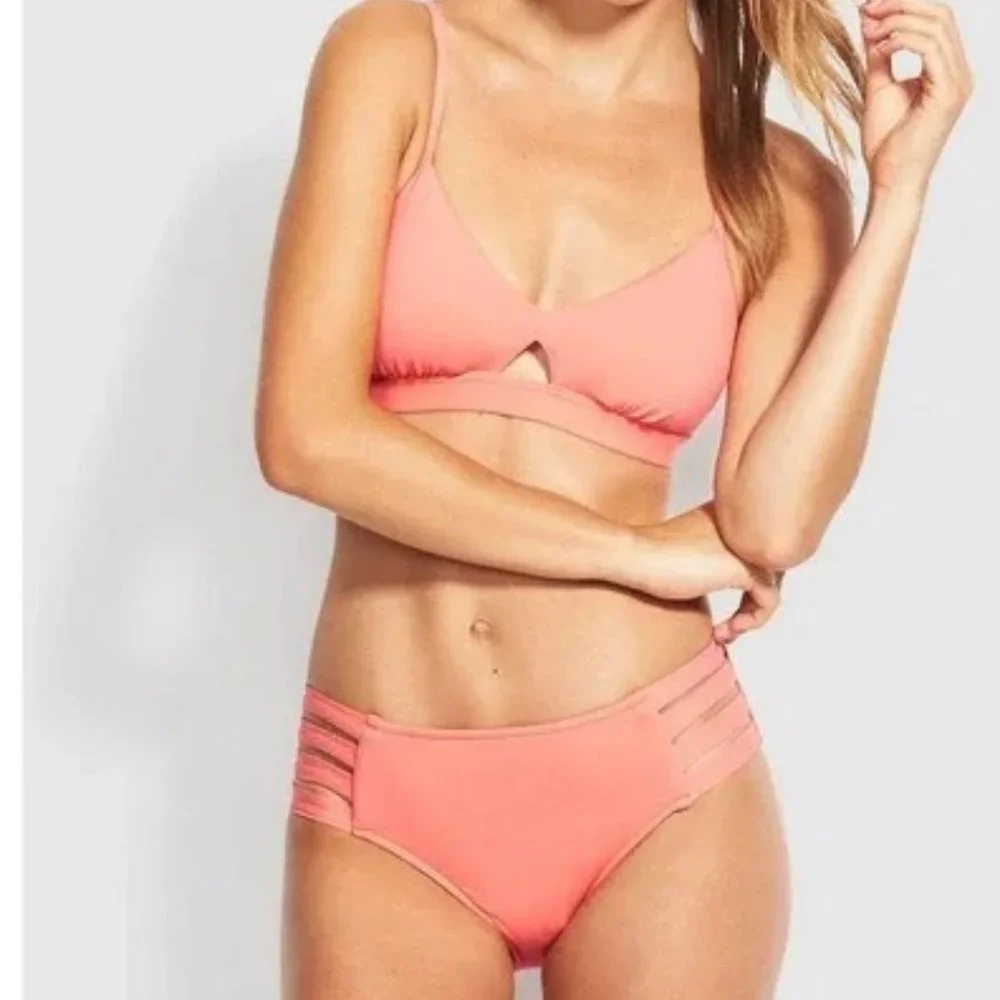NWT Seafolly Active Multi Strap Hipster in Peach - Picture 2 of 14